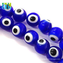 10mm turkish dark blue round evil eye beads